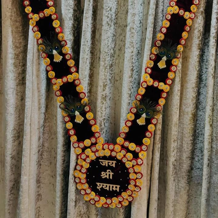 ✨🌼 Jai Shri Shyam Floral Designer Shringaar Haar 🦚💛