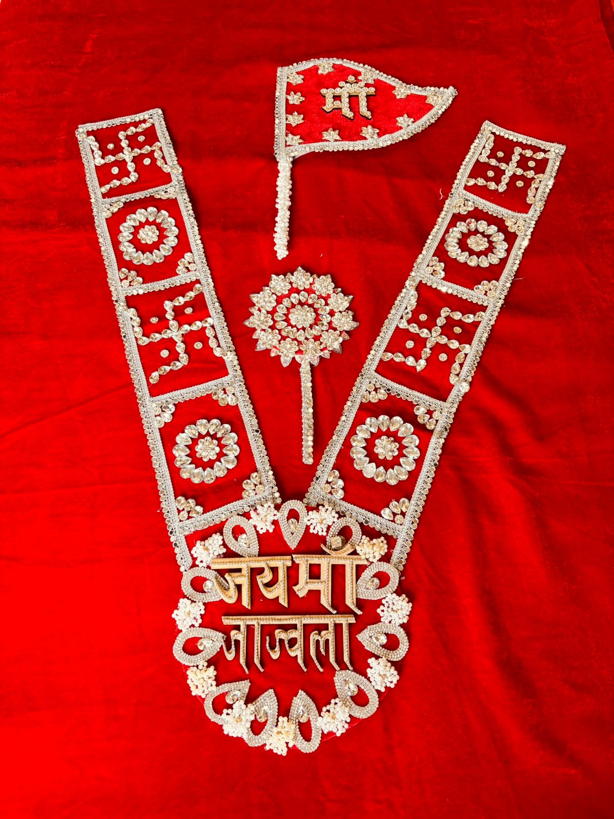 Jai Maa Jwala Shringaar Haar Set with Dhwaja & Phool With Nishan and Kilangi