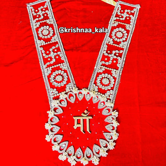 Red Stone Work Mata Rani Haar